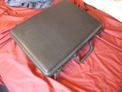 Vintage Samsonite Hartschalen Aktentasche mit original Schlüsselsatz (schwarz)