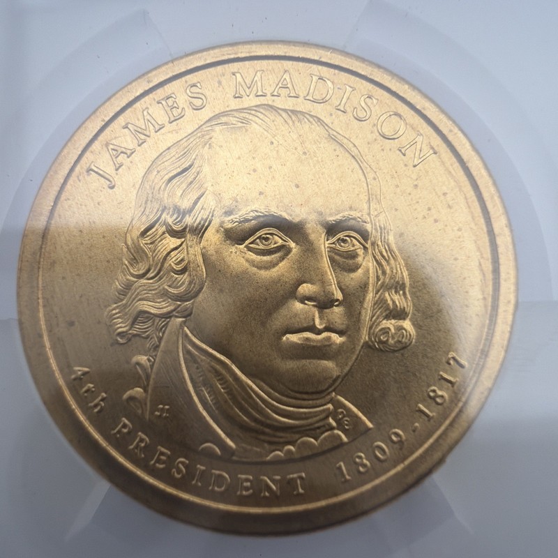2007-D $1 James Madison Presidential Dollar ICG SP69 Satin Finish Edge Letter