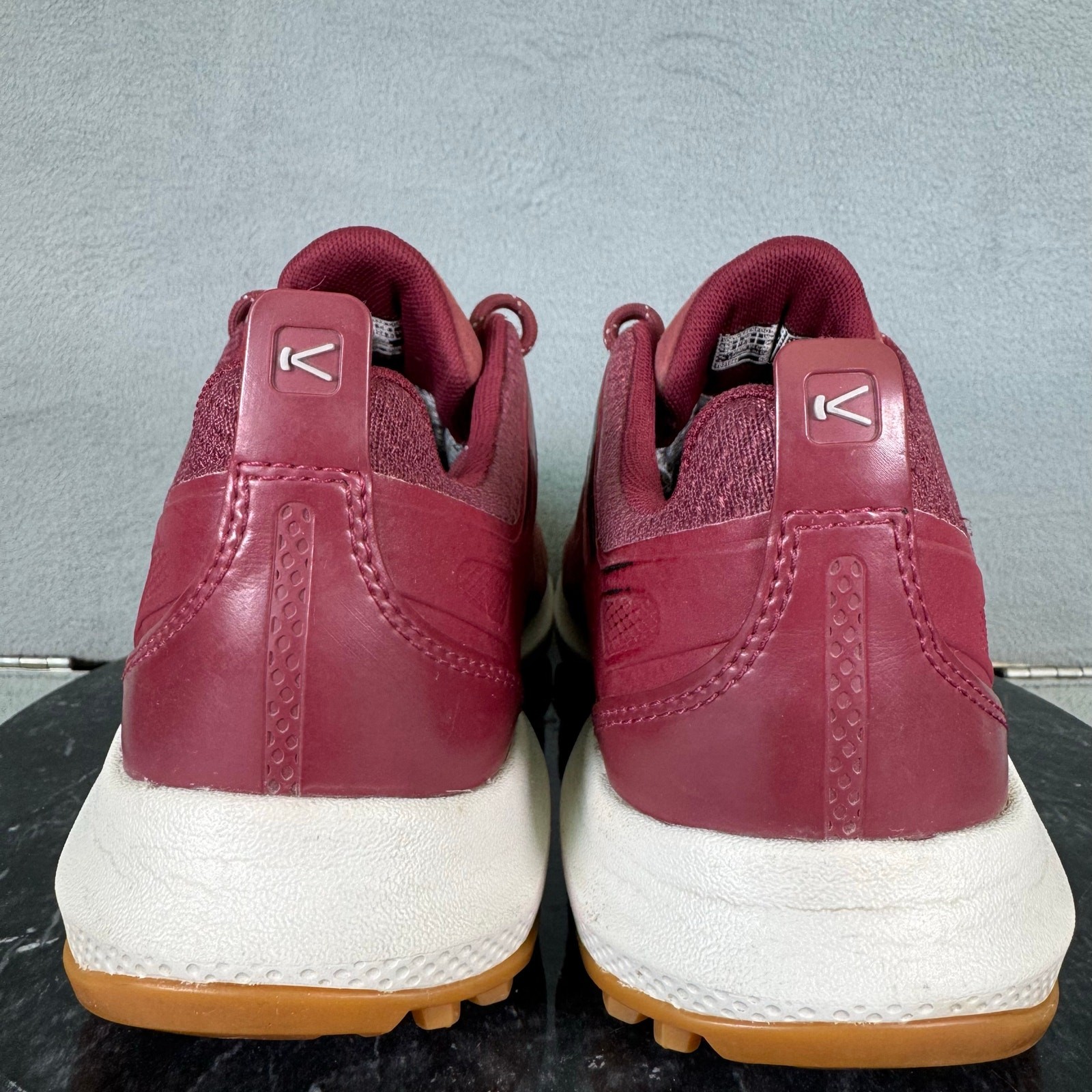 Scarpe da trekking Keen Explore impermeabili stringate rosso marrone da donna taglia 7 5 US