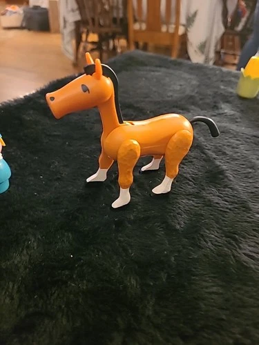 Vtg 1970s Fisher Price Little People Farm Horse Brown