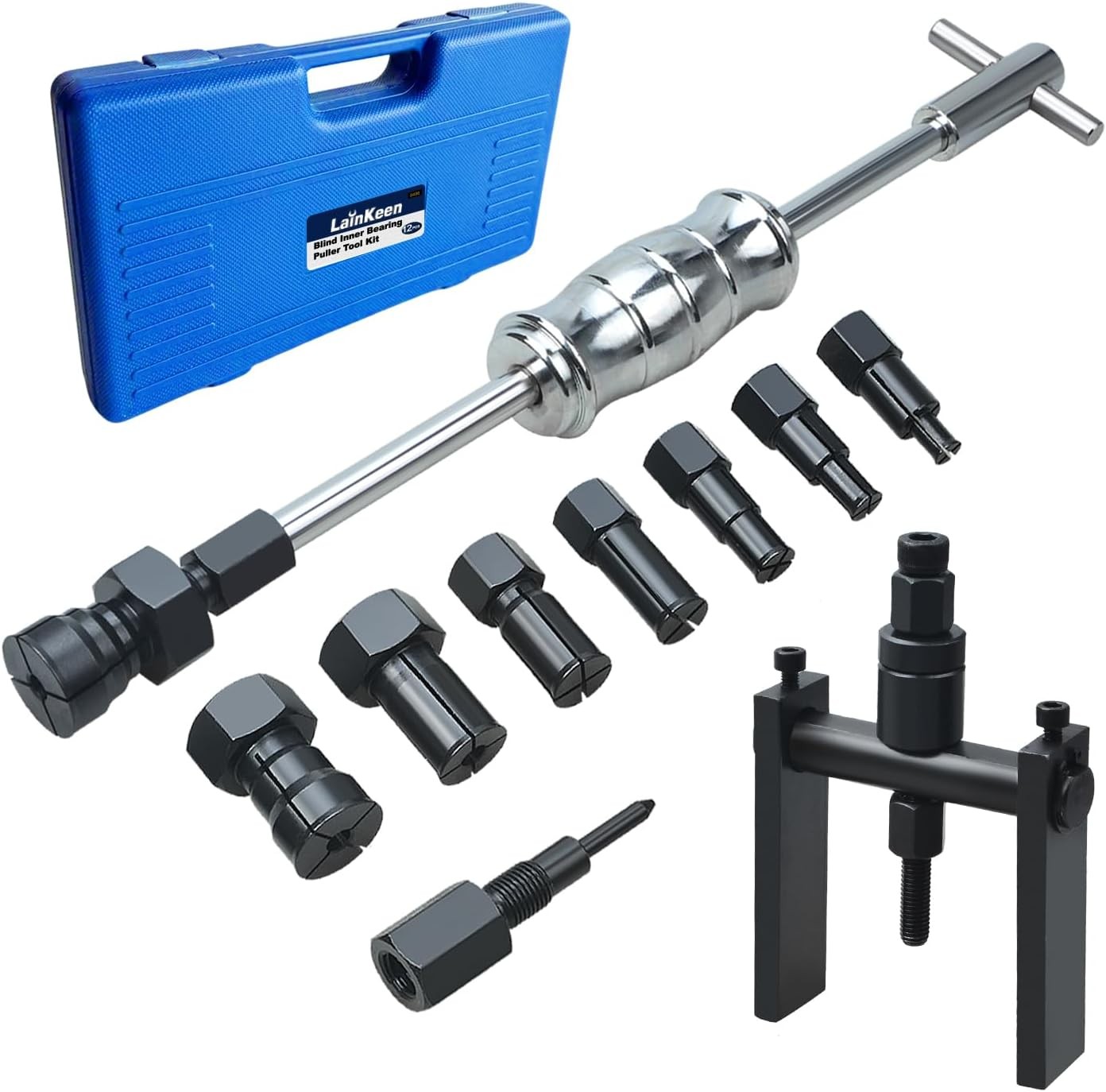 LainKeen 12pcs Motorcycle Blind Inner Bearing Puller Tool Kit, Motorcycle... 