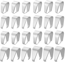 160 Pcs 8 Sizes 304 Stainless Steel Snap on Bails Hook Pendant Clasps Pinch Clip