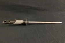 AccuSharp 9" Honing Steel Rod Sharpener with Black Handle Kitchen Tool