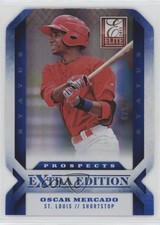 2013 Panini Elite Extra Edition Status Blue Die-Cut /100 Oscar Mercado #136 0r4