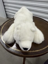 Vintage Nanco White Polar Bear Plush 15” Stuffed Animal Floppy Soft