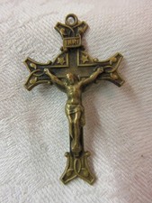 Vintage brass Cross Crucifix DS