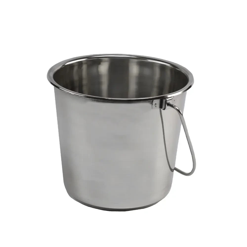 Polished Stainless Steel Bucket 2 Gallon - Soda Ice Wine or Beer Bucket 8 Quart