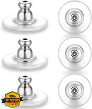 Catinee Silicone White Earring Backs 3 Pair