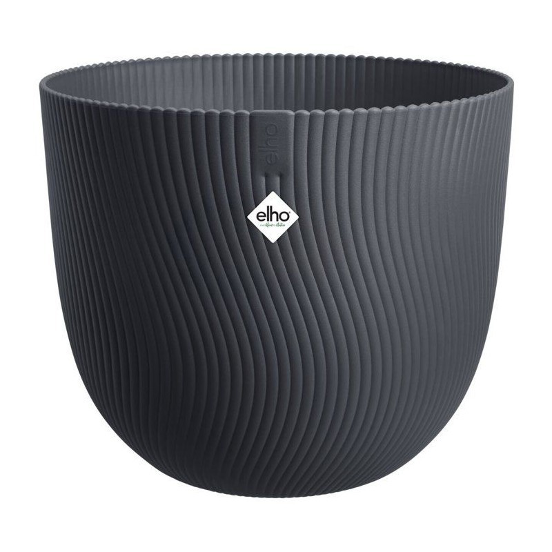 Pot de fleur rond ELHO Sereh Rond 60 noir de 110L pour design végétal d'intérieur