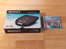 Matsui 103A Portable CD Player Boxed With Manual  Headphones SEE VIDEO Free CD