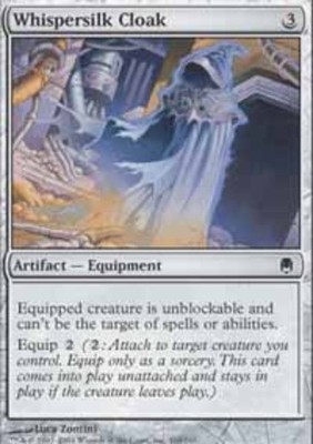 1x Whispersilk Cloak Moderate Play MTG Magic - Kid Icarus -