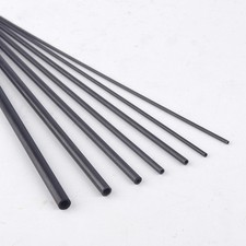 Carbon Fiber Rod Dia 2mm - 6mm Hollow Round Tube Bar Shaft for RC Airplane Black