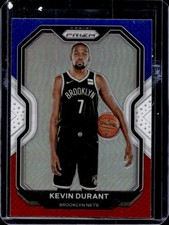 2020-21 Panini Prizm Kevin Durant Red, White and Blue Prizm #81 Nets
