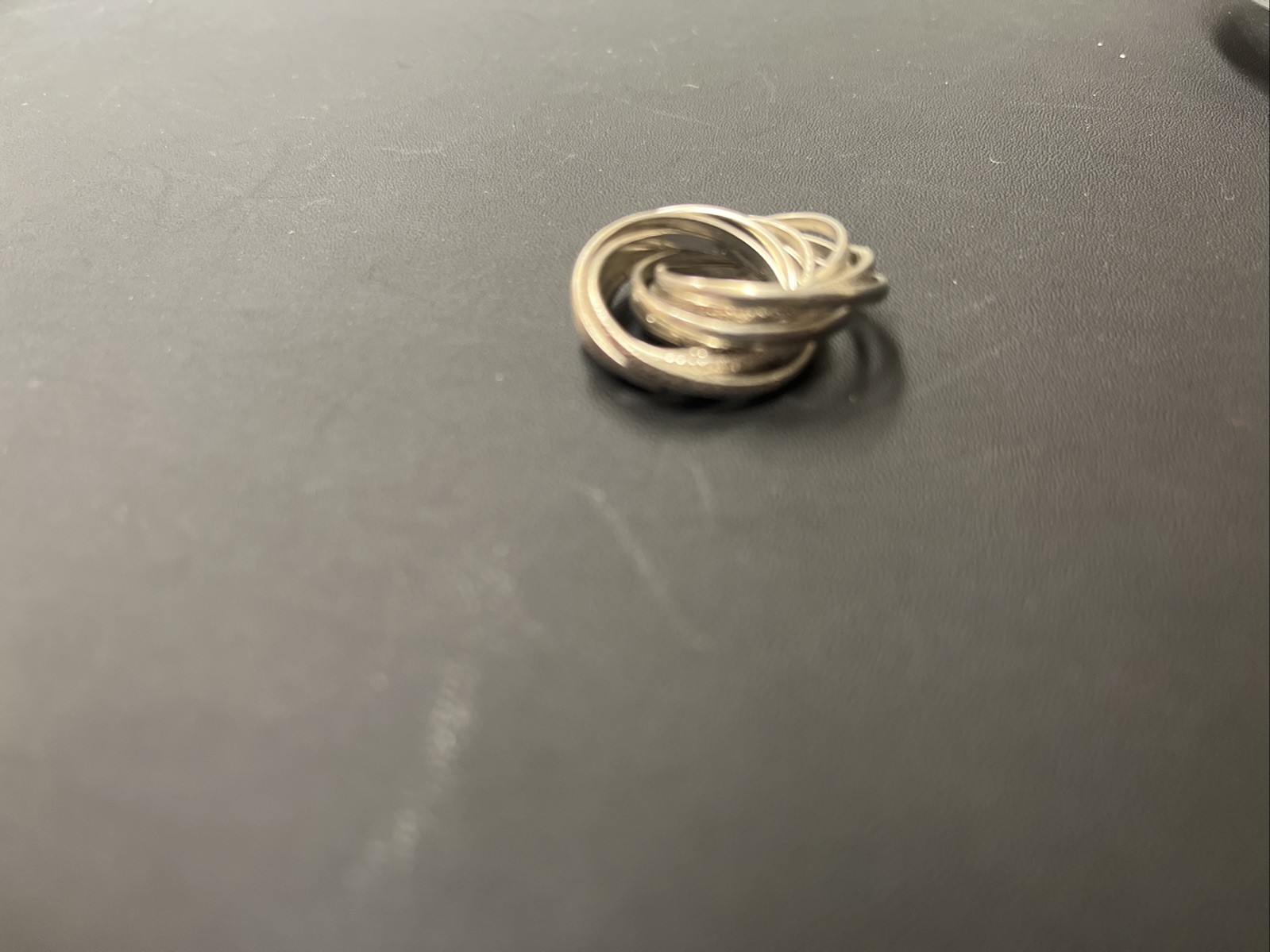 Multi Ring Silver Ring - image 4