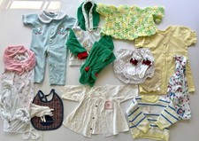15 pc Lot Vintage Baby Infant Clothes 80 s 90 s Handmade Sleepers Fleece Gowns