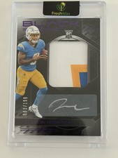 2025 Panini Black - Rookie Patch Autographs Omarion Hampton #RKPA-QHN Royal /199