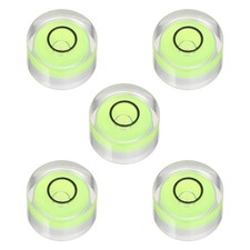 5pcs Round Bubble Level 17x10mm Mini Circular Bullseye Spirit Levels, Green