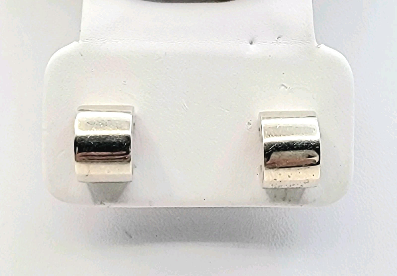 Sterling Silver Thick Partial Hoop Stud Post Back… - image 1