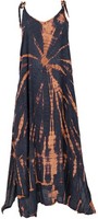 Boho Batikkleid, Strandkleid, Sommerkleid In ÜBergrößE - Dunkelblau/Braun