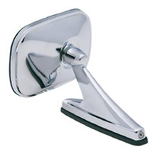 Universal Replacement Oblong Mirror - Chrome Finish Easy Install Fits Most Car