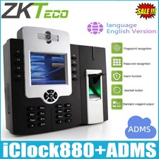 ZKTeco iClock880 TCP/IP ADMS Fingerprint Card Time Attendance Machine Time Clock