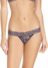Hanky Panky Cross Dyed Lace Low Rise Thong Women's One Size