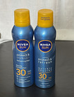 2x NIVEA Sun Protect & Dry Touch Mist SPF 30 200ml UVA UVB Water Resistant