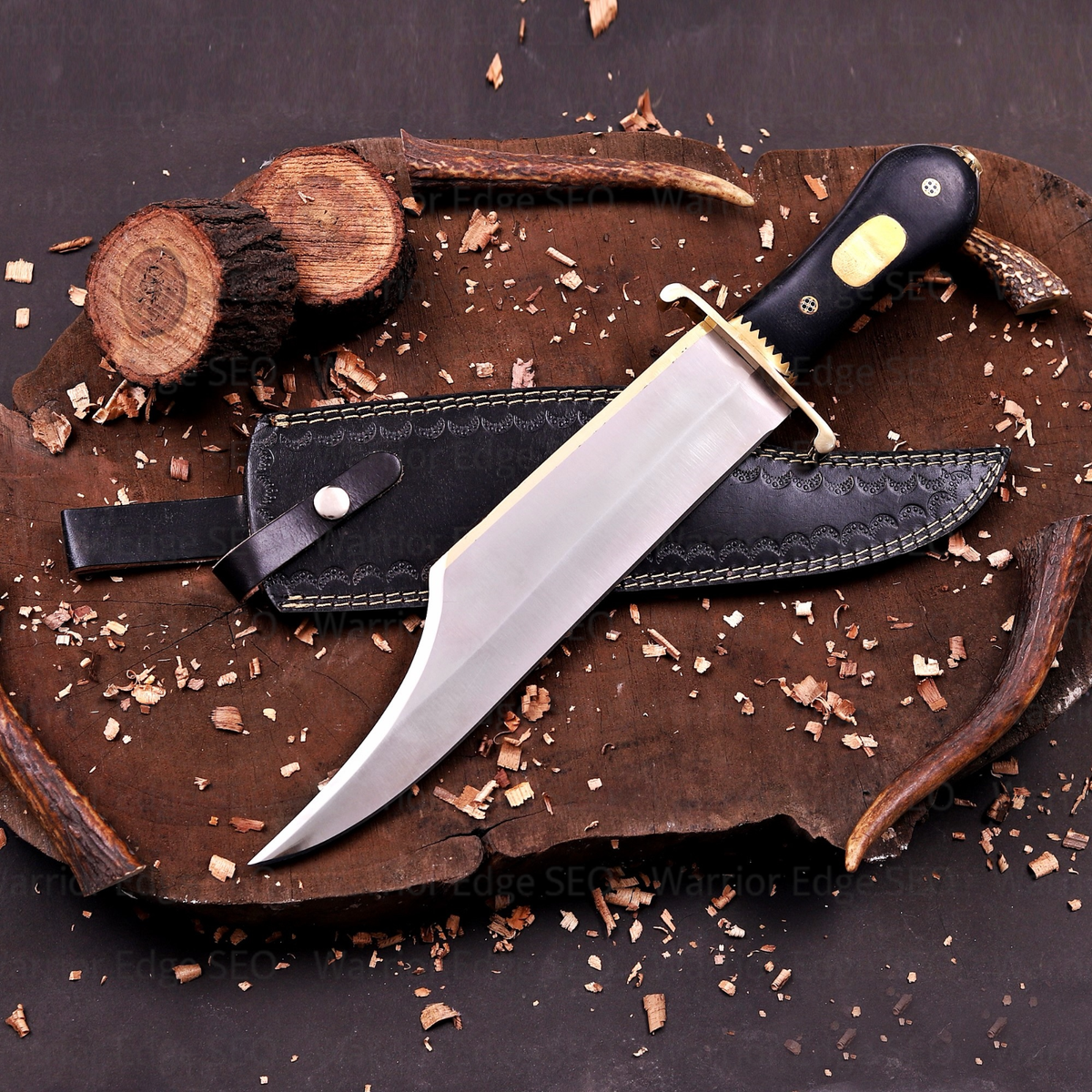 Handmade Bowie Knife Fixed Blade Hunting Survival Knife with