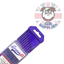E3 Rare Earth Purple Tungsten Electrode SUPER 6 1.6mm Part No 1990 Pack Of 10