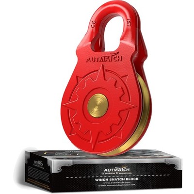 AUTMATCH Winch Snatch Block 18 Ton 79366 Lbs Recovery Pulley