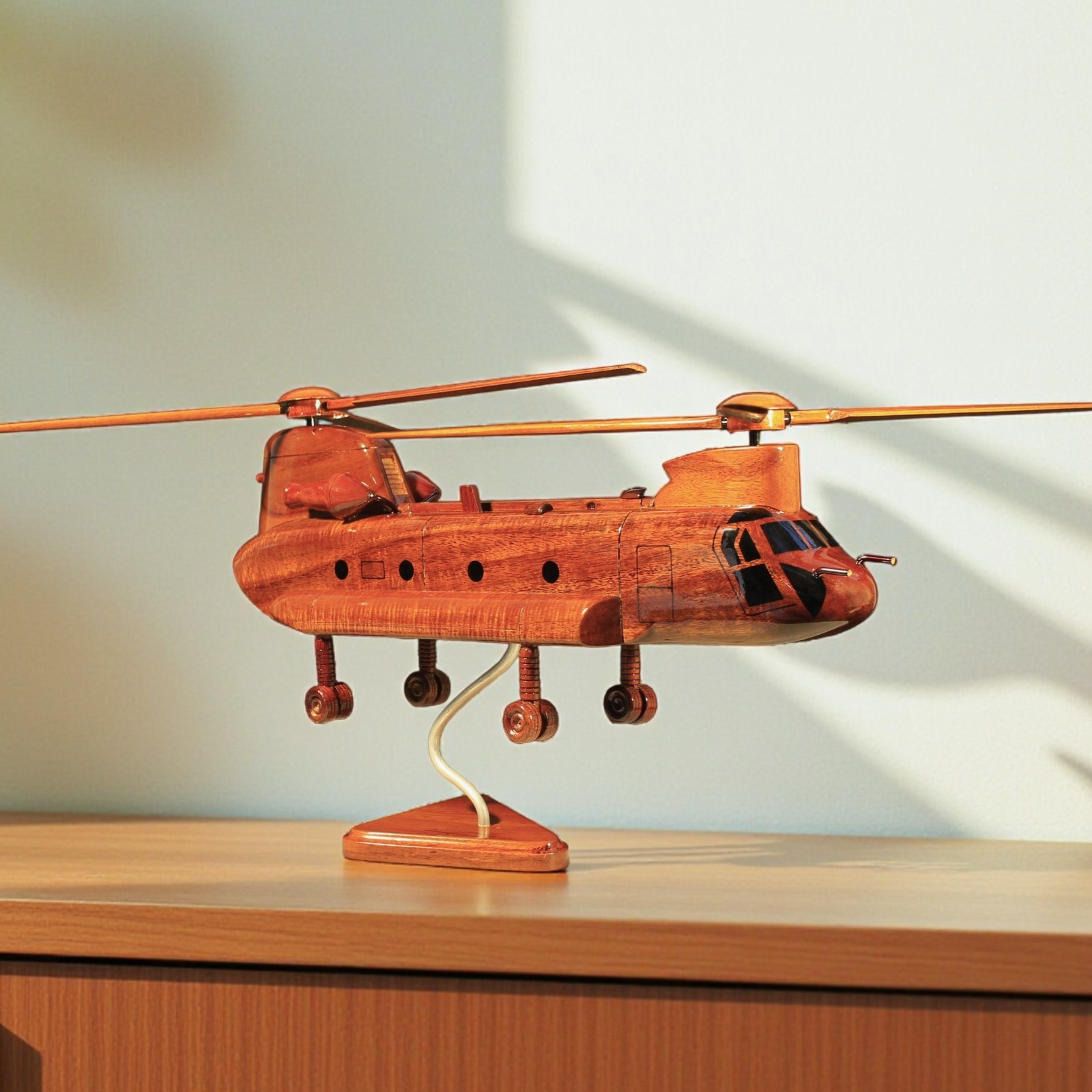 CH 47 Heavy lift Helicopter Wood Model &ndash; Handmade Military Helicopter | Aviation