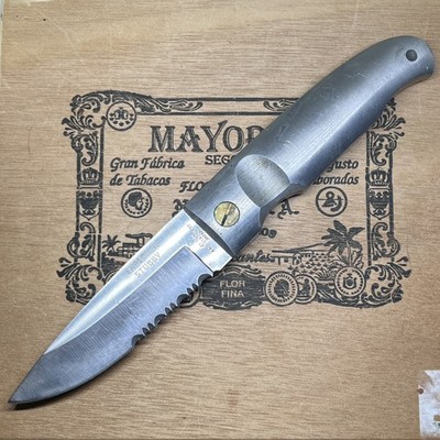 Vintage Gutmann Explorer Stubby 21-122 8 1/4 Knife Japan Made Rare w/ Leather  