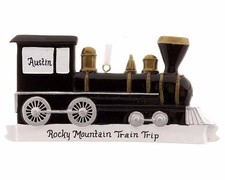 Locomotive Personalized Christmas Tree Ornament