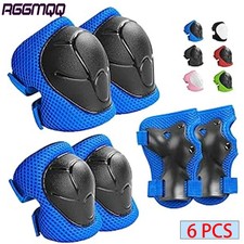 6PCS Kids Protective Gear Set Knee Pads for 3-14 Years Toddler Knee Elbow Pad