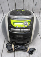 Sony Psyc CFD-E90 CD/Radio/Cassette Mega Bass Boombox w/Power Cord Tested Works