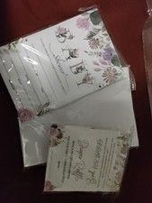 Baby Shower Invitations Floral Greenery Wreath Fill-In Invites  Book & Diaper 