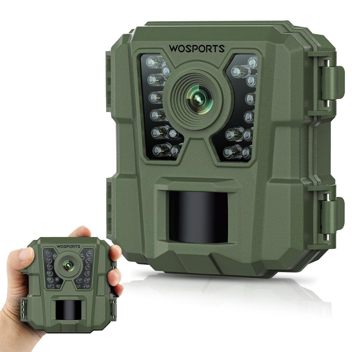 WOSPORTS Mini Trail Camera 24MP 1080P Game Hunting Camera with