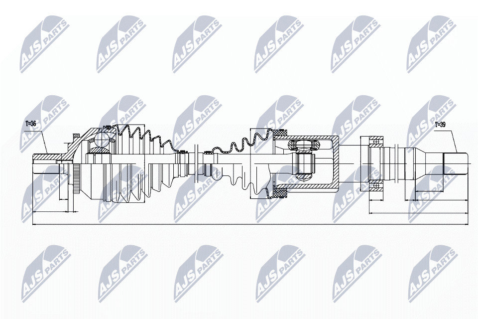 N.T.Y. NPW-VV-019.NTY Drive Shaft for VOLVO