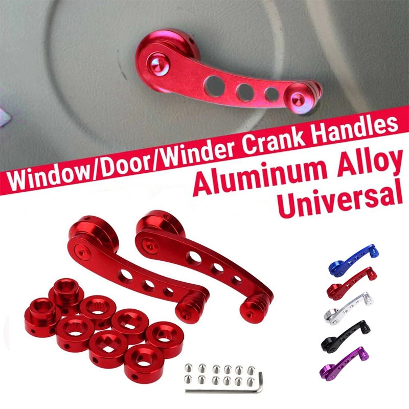 For 1979-1995 Toyota Pickup Car Truck Inside Left Right Window Crank Handle Red - Image 2 of 4