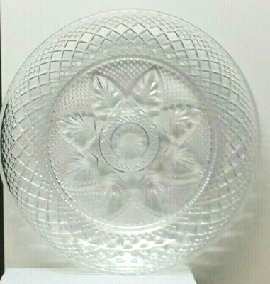 Cris D'Arques Luminarc Patterned 8'' Diameter Clear Glass Plate USA #25