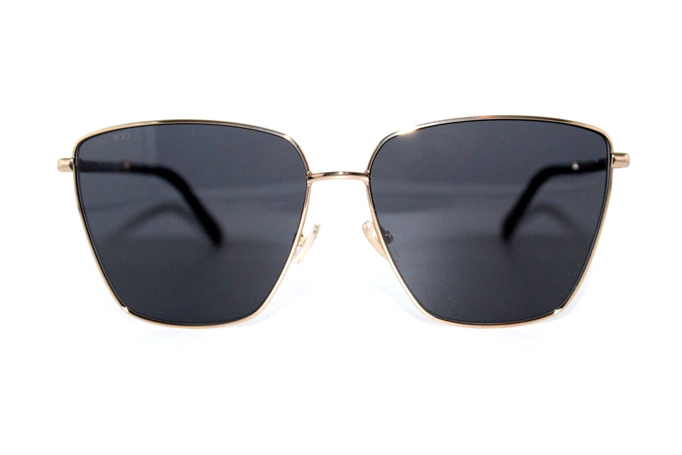 NUEVO JIMMY CHOO LAVI/S 2M2IR DORADO NEGRO AUTÉNTICO GAFAS DE SOL MARCOS 60 MM Foto 3 de 4