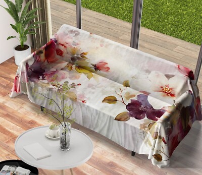 3D Elegante Blumen M2774 Sofabezug Hochelastisch Lounge Schonbezug Schonbezug