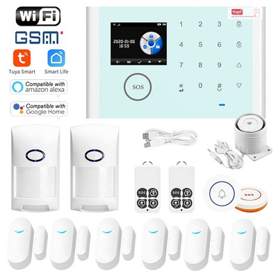 WiFi+GSM+GPRS Wireless Smart Security Burglar Alarm System Fit For Alexa S7Z2