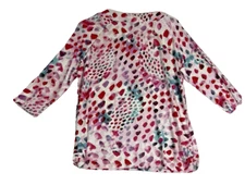 FDJ Womens Large Top Purple Pink Teal Raspberry Summer Spring Multi Color Summer