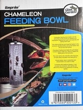 Chameleon Feeding Bowl,Hookable Lizard Feeder with Metal Mesh Column for Prey
