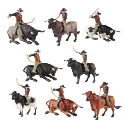 Miniature Cattle Riding Figure, Bull Riding Figurine, Handpainted Role Play - Afbeelding 1 van 25
