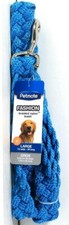 1 Count Petmate Fashion Braided Nylon Large 1" Wide X 5' Long Blue Leash
