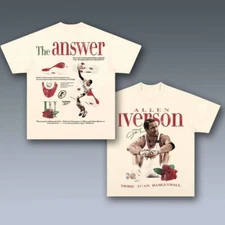 ALLEN IVERSON Basketball Player Star Fan Graphic Tee Bootleg S-5XL (2 Sided)