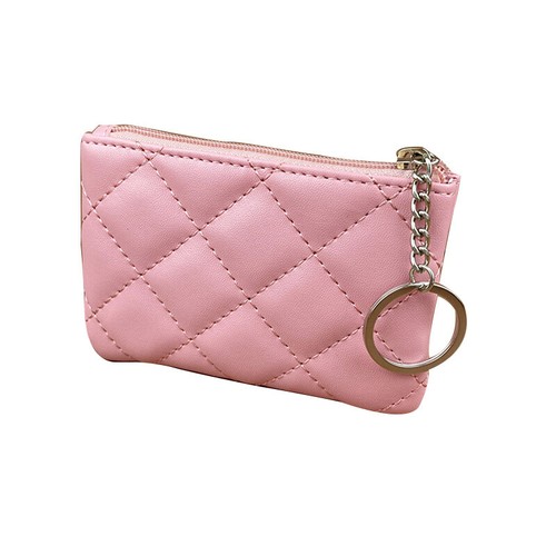 Women's PU Leather 2 Zipper Pockets Key Ring Coin Purse Card Cash Holder Wallet - Photo 6/22