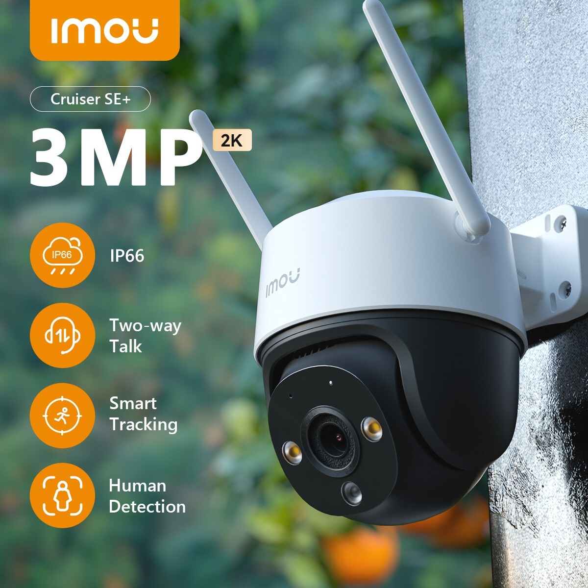 Imou 2K Wireless Outdoor WiFi Security Camera IP QHD CCTV 2-Way Talk Alexa  PTZ